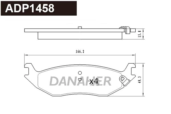 Brake Pad Set, disc brake (ADP1458)