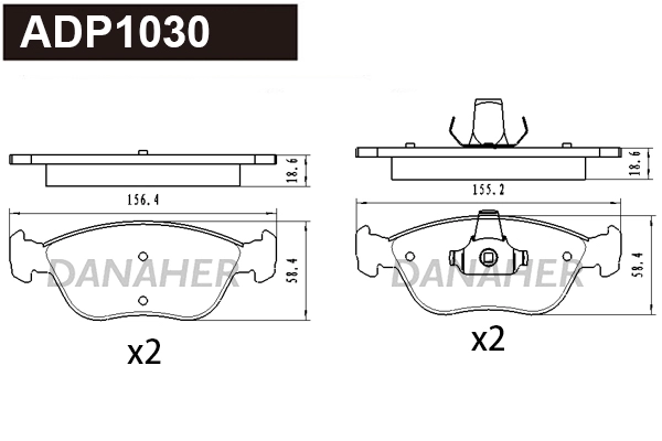 Brake Pad Set, disc brake (ADP1030)