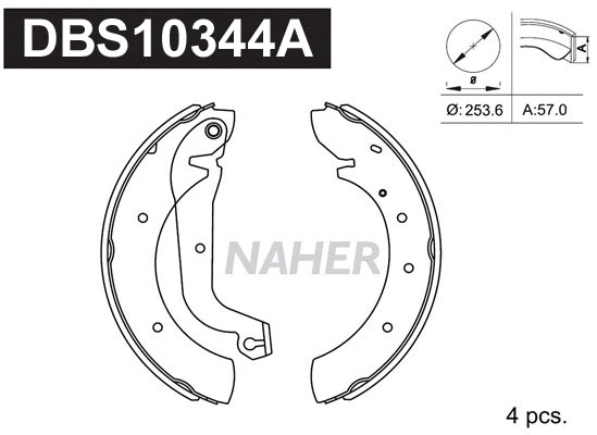 Brake Shoe Set (DBS10344A)