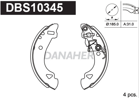 Brake Shoe Set (DBS10345)
