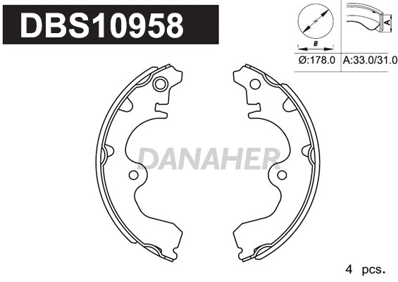 Brake Shoe Set (DBS10958)
