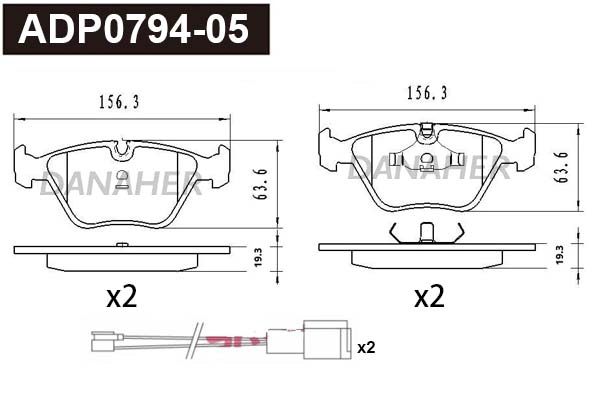 Brake Pad Set, disc brake (ADP0794-05)