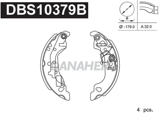 Brake Shoe Set (DBS10379B)