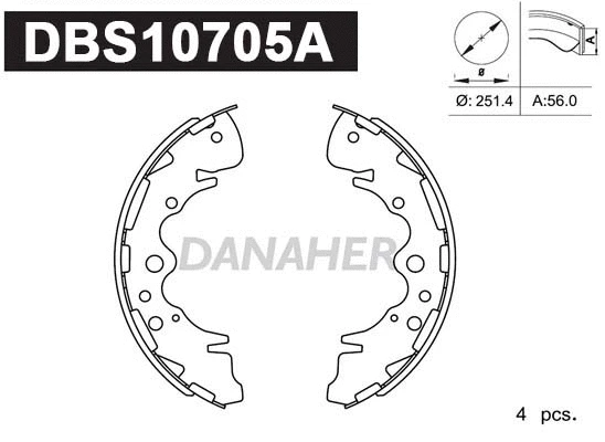 Brake Shoe Set (DBS10705A)