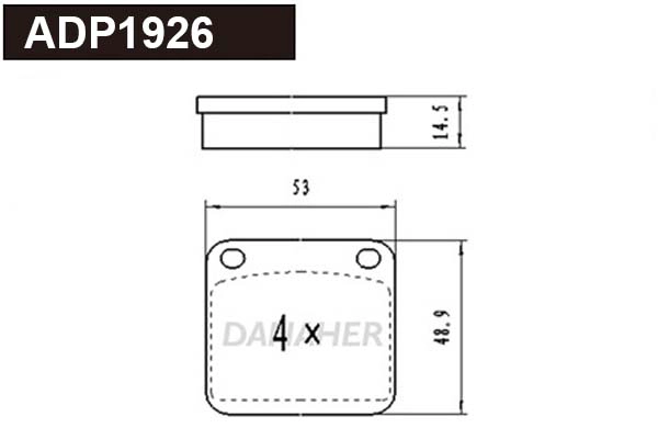 Brake Pad Set, disc brake (ADP1926)