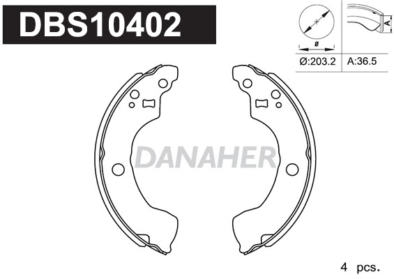 Brake Shoe Set (DBS10402)
