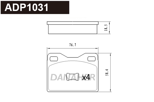 Brake Pad Set, disc brake (ADP1031)