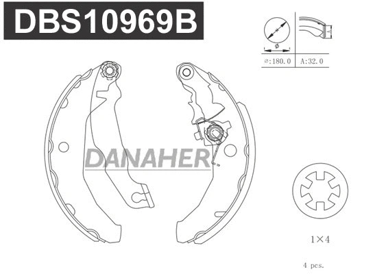 Brake Shoe Set (DBS10969B)