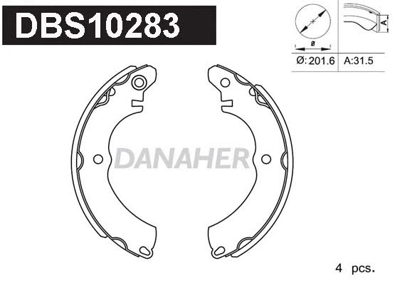 Brake Shoe Set (DBS10283)