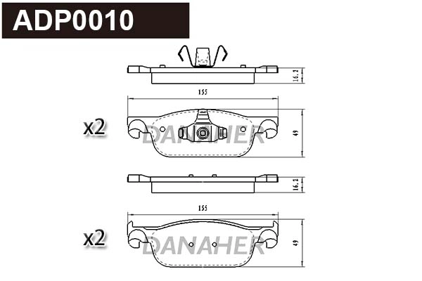 Brake Pad Set, disc brake (ADP0010)