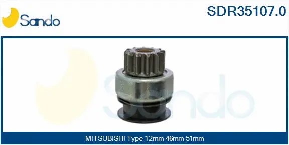 Pinion, starter (SDR35107.0)