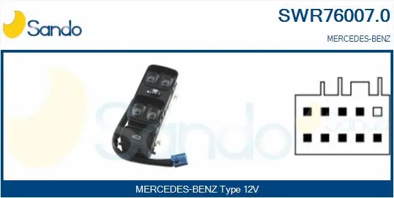 Switch, window regulator (SWR76007.0)
