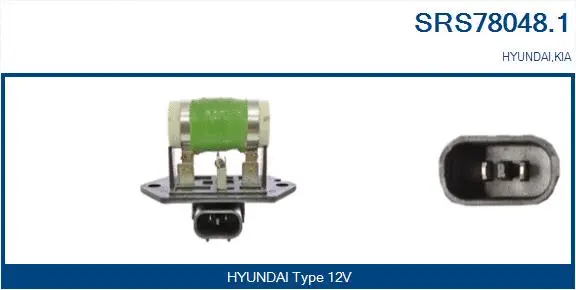 Series resistor, electric motor (radiator fan) (SRS78048.1)