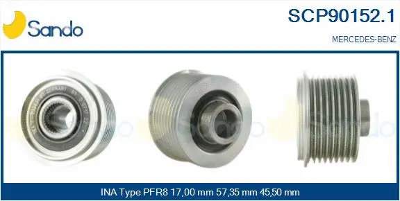 Belt Pulley, alternator (SCP90152.1)