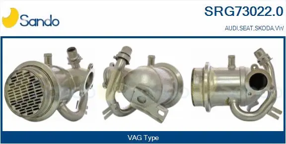 Cooler, exhaust gas recirculation (SRG73022.0)