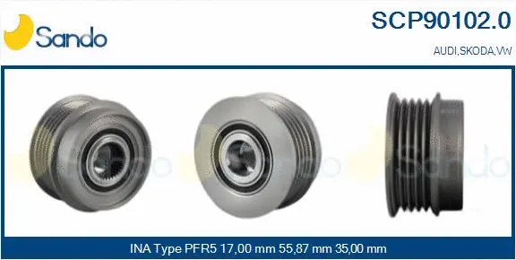 Belt Pulley, alternator (SCP90102.0)