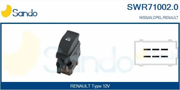 Switch, window regulator (SWR71002.0)