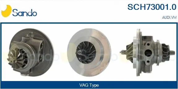 Core assembly, turbocharger (SCH73001.0)