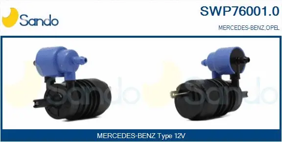 Washer Fluid Pump, window cleaning (SWP76001.0)