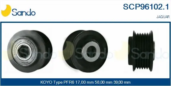 Belt Pulley, alternator (SCP96102.1)