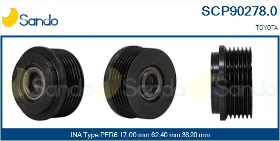 Belt Pulley, alternator (SCP90278.0)