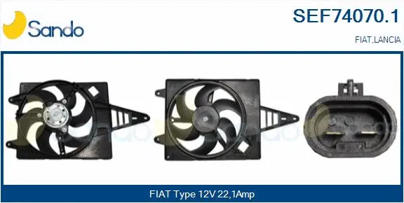 Electric Motor, radiator fan (SEF74070.1)