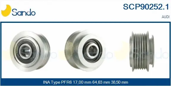 Belt Pulley, alternator (SCP90252.1)