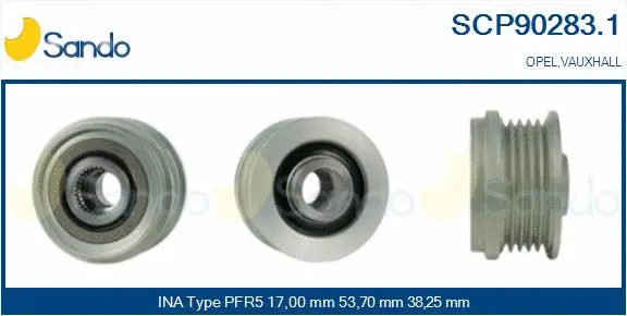 Belt Pulley, alternator (SCP90283.1)