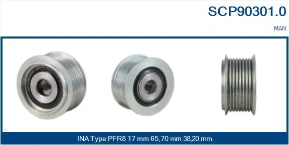 Belt Pulley, alternator (SCP90301.0)