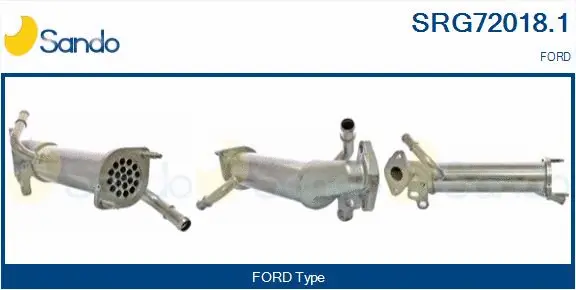 Cooler, exhaust gas recirculation (SRG72018.1)