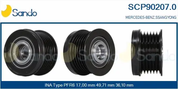 Belt Pulley, alternator (SCP90207.0)