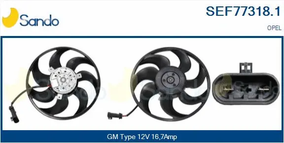 Fan, engine cooling (SEF77318.1)