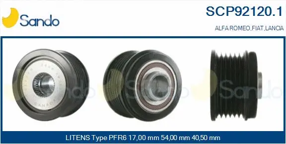 Belt Pulley, alternator (SCP92120.1)