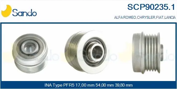 Belt Pulley, alternator (SCP90235.1)