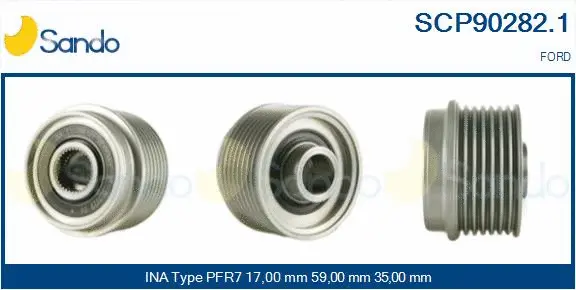 Belt Pulley, alternator (SCP90282.1)