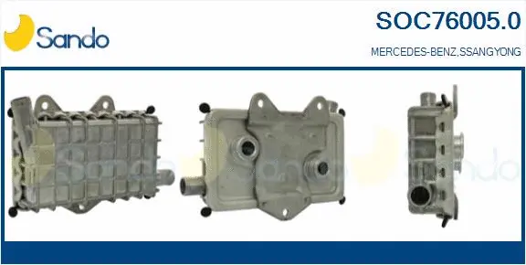 Oil Cooler, engine oil (SOC76005.0)