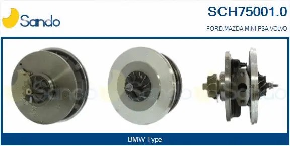 Core assembly, turbocharger (SCH75001.0)