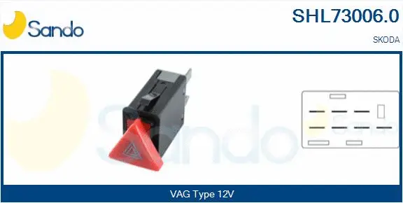 Hazard Warning Light Switch (SHL73006.0)