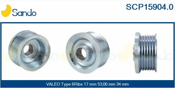 Belt Pulley, alternator (SCP15904.0)