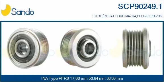 Belt Pulley, alternator (SCP90249.1)