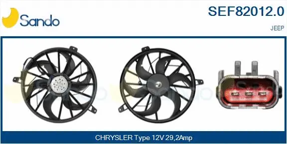 Electric Motor, radiator fan (SEF82012.0)