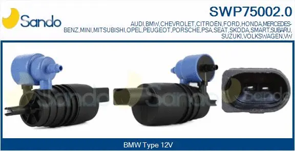 Washer Fluid Pump, window cleaning (SWP75002.0)
