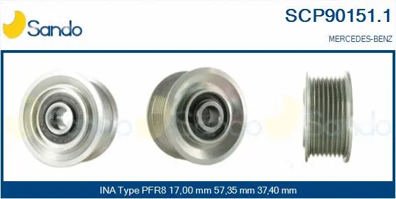 Belt Pulley, alternator (SCP90151.1)