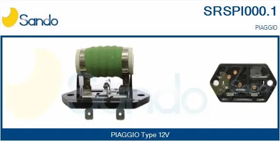 Series resistor, electric motor (radiator fan) (SRSPI000.1)