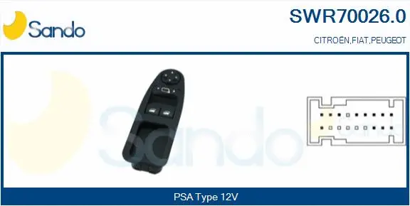 Switch, window regulator (SWR70026.0)