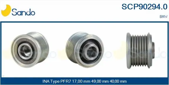 Belt Pulley, alternator (SCP90294.0)