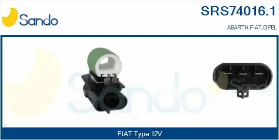 Series resistor, electric motor (radiator fan) (SRS74016.1)