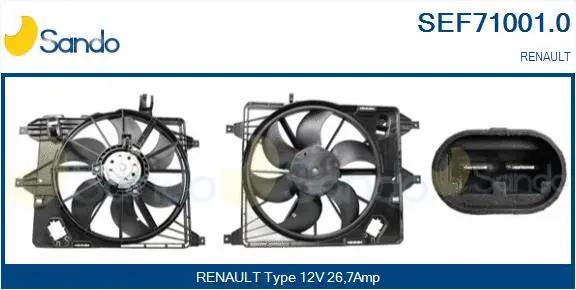 Electric Motor, radiator fan (SEF71001.0)