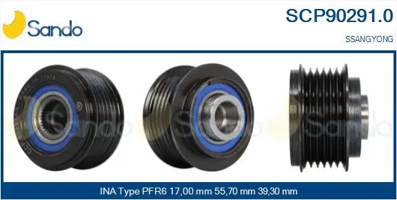 Belt Pulley, alternator (SCP90291.0)