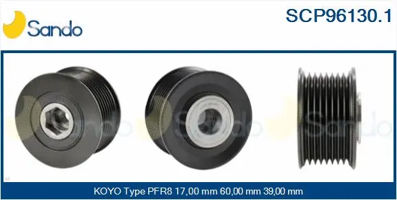 Belt Pulley, alternator (SCP96130.1)